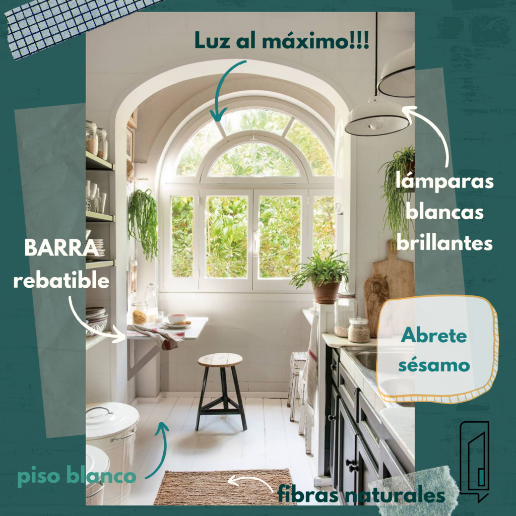 cocina con luz natural